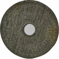 Protectorate, Muhammad VIII - 10 Centimes - 1945 Paris