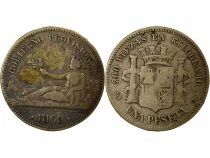Provisional Gov. - Silver Peseta - 1869 Madrid