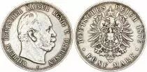 Prusia 5 Mark Wilhelm I - Imperial Eagle 1876 A Berlin - Silver