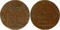 Prusse 4 Pfenninge Fr&eacute;d&eacute;rique - Guillaume III - 1827 A
