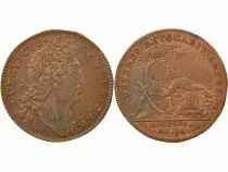 Public Buildings, Louis XIV - Copper Token - XVIIth Century Nuremberg