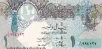 Qatar 1 Riyal - Arms - Birds - ND (2003) - P.20