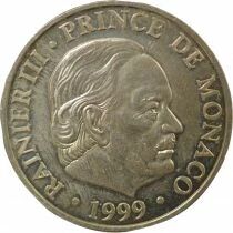 Rainier III - 100 Silver Francs, 50 Years of Rule - 1999 Paris