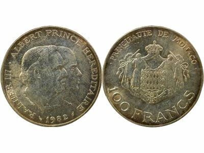 Rainier III - 100 Silver Francs, Dynasty - 1982 Paris