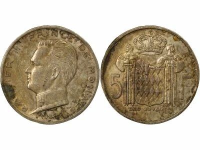 Rainier III - 5 Silver Francs - 1960 Paris