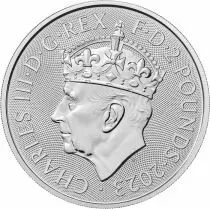 Regno Unito  2 Pounds Coronation Charles III - 1 Ounce Silver 2023