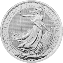 Regno Unito  Charles III Britannia 2024 - 1 Ounce Silver - 2 Pounds