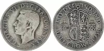 Regno Unito 1/2 Crown Georges VI - 1938 - VF - KM.856 - Silver