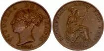 Regno Unito 1/2 Penny Victoria - Britannia - 1841 - VF - KM.726