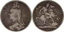 Regno Unito 1 Crown Victoria - St George and dragon - 1891 Silver