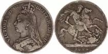 Regno Unito 1 Crown Victoria - St George and dragon - 1892 Silver