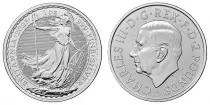 Regno Unito 1 Ounce Silver Britannia GB 2025 - 2 Pounds - Silver