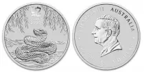 Regno Unito 1 Ounce Silver Snake Lunar III 2025 - 1 Dollar  Charles III - Silver
