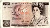 Regno Unito 10 Pounds, Elizabeth II - Florence Nightingale - 1980 - P.379b - F to VF - Serial Y.48