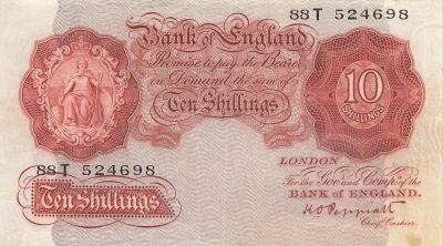 Regno Unito 10 Shillings - Britannia - ND (1934-39) - P.362c