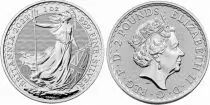 Regno Unito 2 Pounds Elizabeth II - Britannia Oz Silver 2022