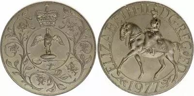 Regno Unito 25 Pence Elisabeth II - Silver jubilee 1947-1977 - KM.920 - 25 years of Reign