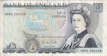 Regno Unito 5 Pounds - Elizabeth II - Duke of Wellington - ND (1988-1991) - P.378f