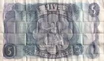 Regno Unito 5 Pounds - Elizabeth II - ND (1962-1966)  - F - P.375a