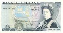 Regno Unito 5 Pounds Elisabeth II - Duke of Wellington
