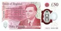 Regno Unito 50 Pounds - Charles III - Alan Turing - Polymer - 2023 (2024)