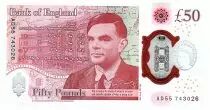 Regno Unito 50 Pounds Elisabeth II - Allan Turing - 2020 (2021) - UNC