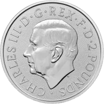 Reino Unido  Charles III Britannia 2024 - 1 Ounce Silver - 2 Pounds