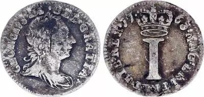 Reino Unido 1  Penny,  George III - 1763 Silver