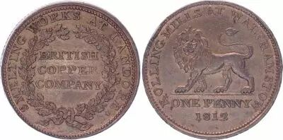 Reino Unido 1 Penny - Rolling Mills at Walthamston - 1812 - Copper Token - XF