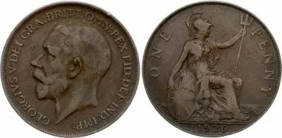 Reino Unido 1 Penny 1911-1927 - Britannia, George V