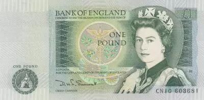 Reino Unido 1 Pound - Elizabeth II - 1981 - CN Series