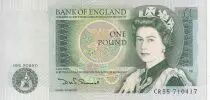 Reino Unido 1 Pound - Queen Elizabeth II - Isaac Newton - ND (1981-1984) - P.377b