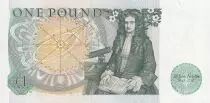 Reino Unido 1 Pound - Queen Elizabeth II - Isaac Newton - ND (1981-1984) - P.377b