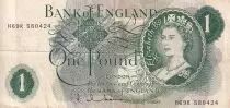 Reino Unido 1 Pound - Queen Elizabeth II - ND (1966-1970) - P.374g