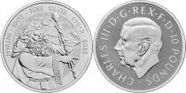 Reino Unido 10 Pounds - Merlin - Tudor Beasts - 10 Ounce Silver 2025