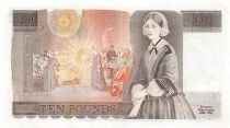 Reino Unido 10 Pounds, Elizabeth II - Florence Nightingale - ND (1980-1984)