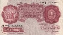 Reino Unido 10 Shillings - Britannia - ND (1949-1955) - Serial Y - P.368b
