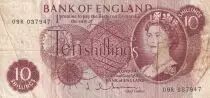 Reino Unido 10 Shillings - Elizabeth II - Britannia - ND (1962-1966) - F - P.373b