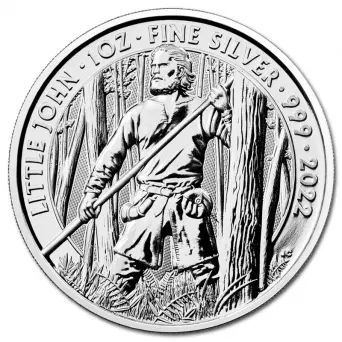 Reino Unido 2 Pounds - 1 oz Silver - Little John - 2022