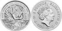 Reino Unido 2 Pounds Elizabeth II - Maid Marian -  Oz Silver 2021