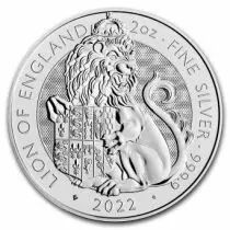 Reino Unido 5 Pounds - 2 oz Silver - Lion of England - 2022