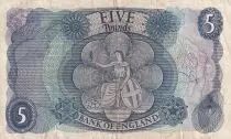 Reino Unido 5 Pounds - Elisabeth II - 1966 - F - P.375b