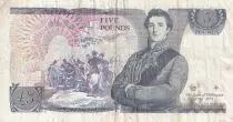 Reino Unido 5 Pounds - Elizabeth II - Duke of Wellington - ND (1988-1991) - P.378f
