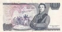 Reino Unido 5 Pounds - Elizabeth II - Duke of Wellington - ND (1988-1991) - P.378f
