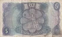 Reino Unido 5 Pounds - Elizabeth II - ND (1970-1971) - P.375c