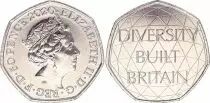 Reino Unido 50 Pence - Elizabeth II - Diversity - 2020 - AU