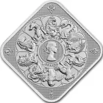 Reino Unido Silverbar -  1 Ounce - Queen\'s beast - Royal Mint