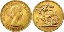 Reino Unido Souverain Elizabeth II - St George and Dragon - 1965 - Gold