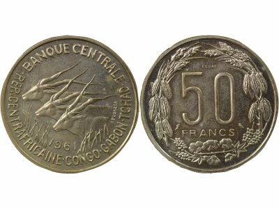 R�p. Centrafricaine 50 Francs, Essai - 1961 Paris