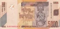 Repubblica Democratica del Congo 5000 Francs Statuette - Zebras - 2013